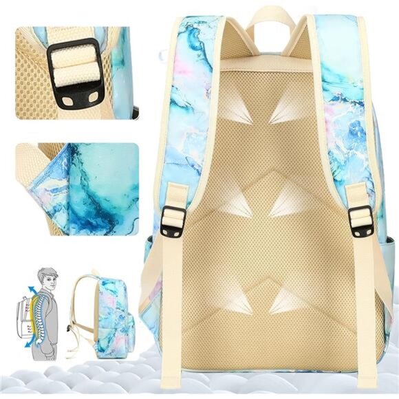 Backpack for Girls School Bag Kids Bookbag Teen Backpack Set Daypack - Picture 5 of 7